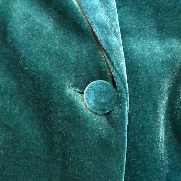 Ricki's Green Velvet Fitted Blazer - Picture 10 of 17